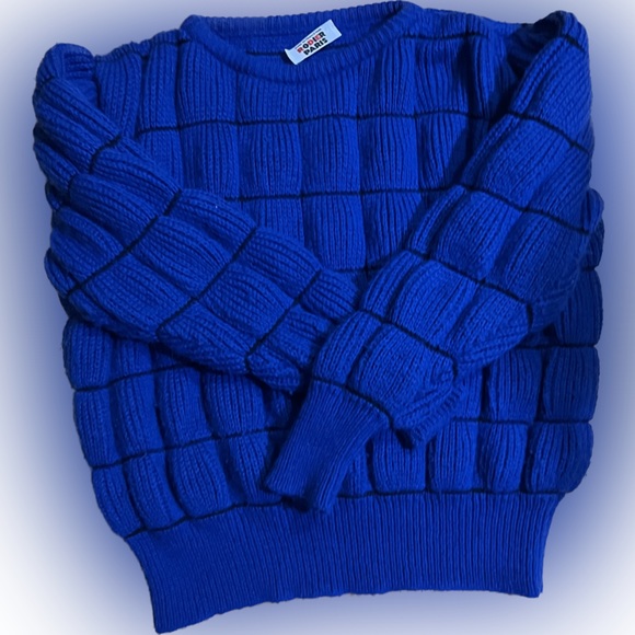 RODIER PARIS Blue Vintage Quilted Sweater - Picture 4 of 8